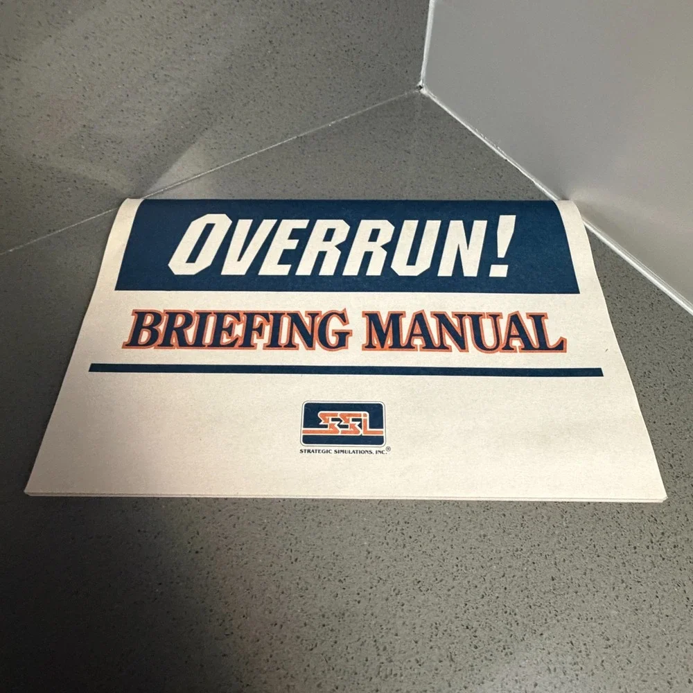 Overrun Apple II 1989 SSI Big Box 5.25 Disks Manuals Gary Grigsby Vintage